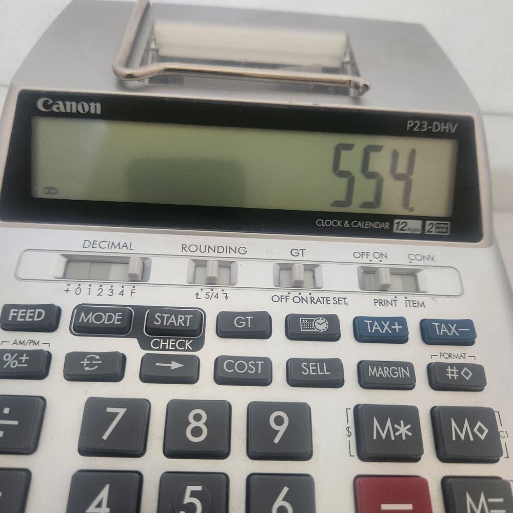 Canon P23-DHV Calculator, Clock, & Calendar Tested Works